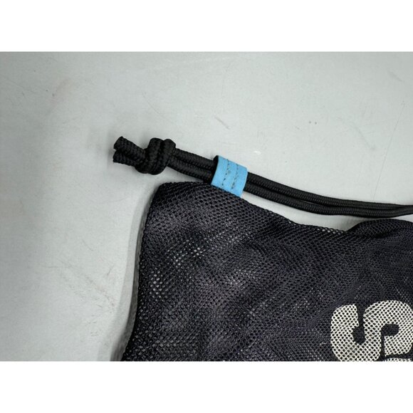 Fin fun Shark Fin Swim Mesh Bag Black/Blue drawstring 12.5x14" READ - Picture 5 of 6